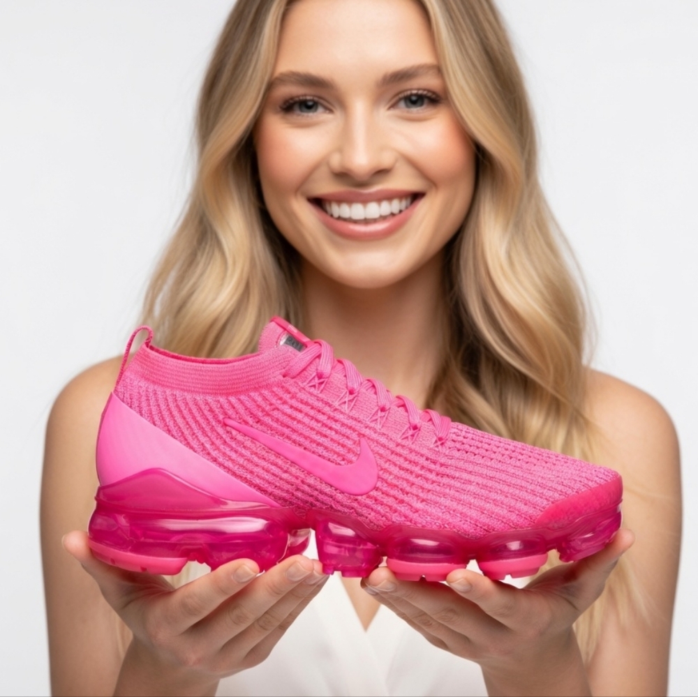 Nike Air Max Vapormax Flyknit Hyper Pink 🩷 Sneakers Brand New In Box